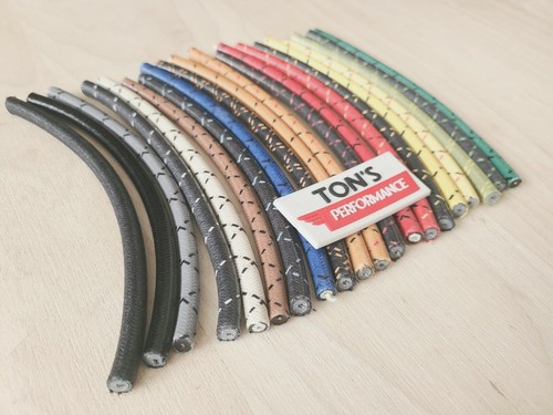 DIY Copper core Cloth Covered Spark Plug Wire Kit Set Vintage Wires v8 Yellow BR - Picture 7 of 7