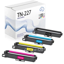 4 Pack TN227 Toner Replacement for Brother TN223 HL-L3210CW MFC-L3770CDW Printer