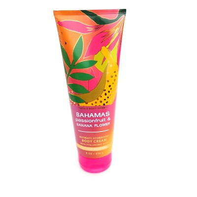Bath Body Works Bahamas Passion Fruit Banana Flower Body Cream 8.0z USA Seller