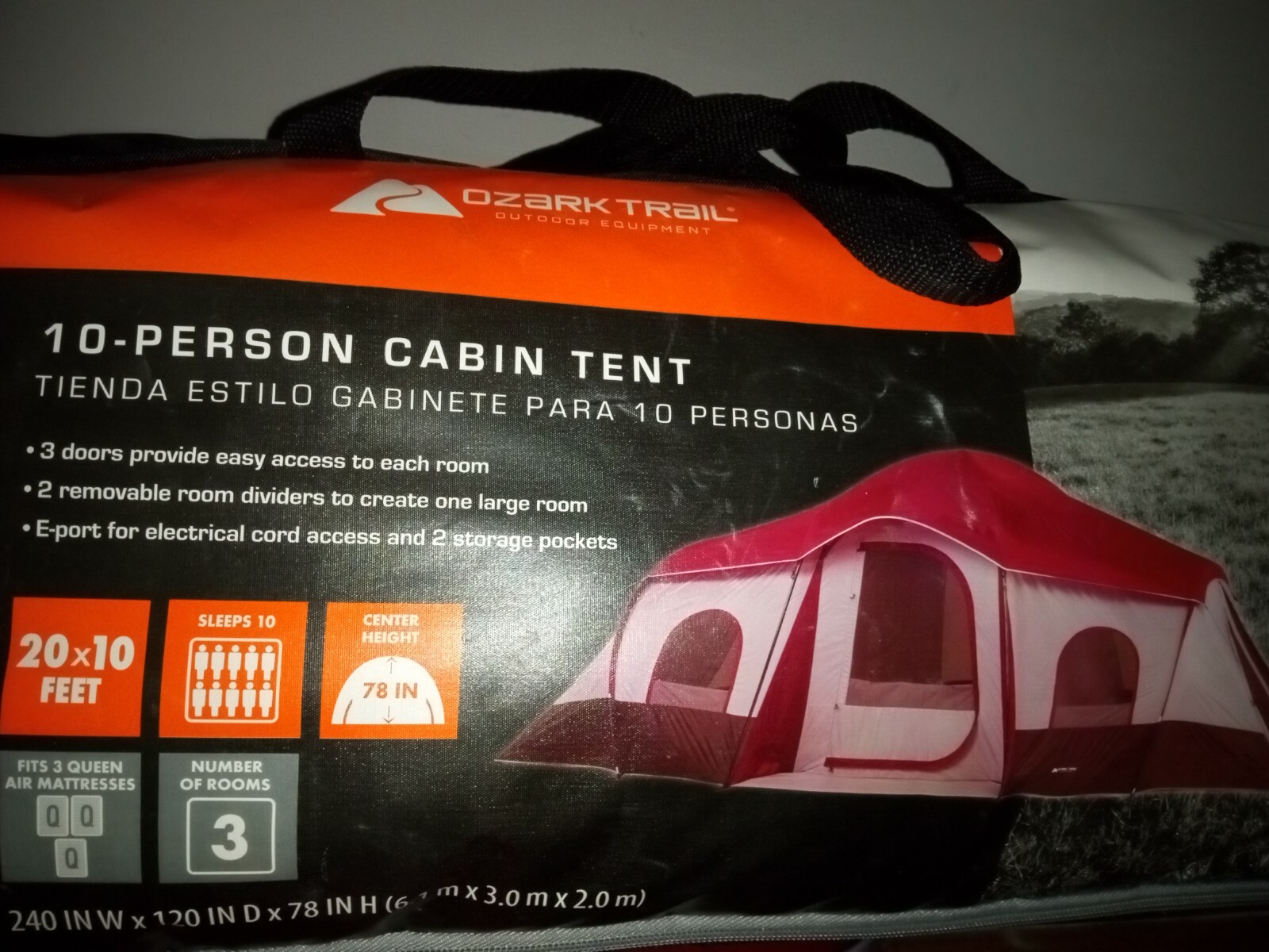 Ozark Trail 3 Rooms/10 person cabin tent eBay