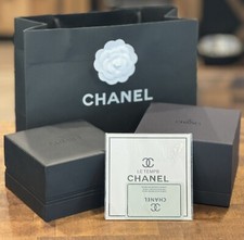 New Chanel Scatola Watch Box/Case Booklet Black W/ All Accessories Shown