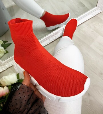 Red sock sneakers womens best sale