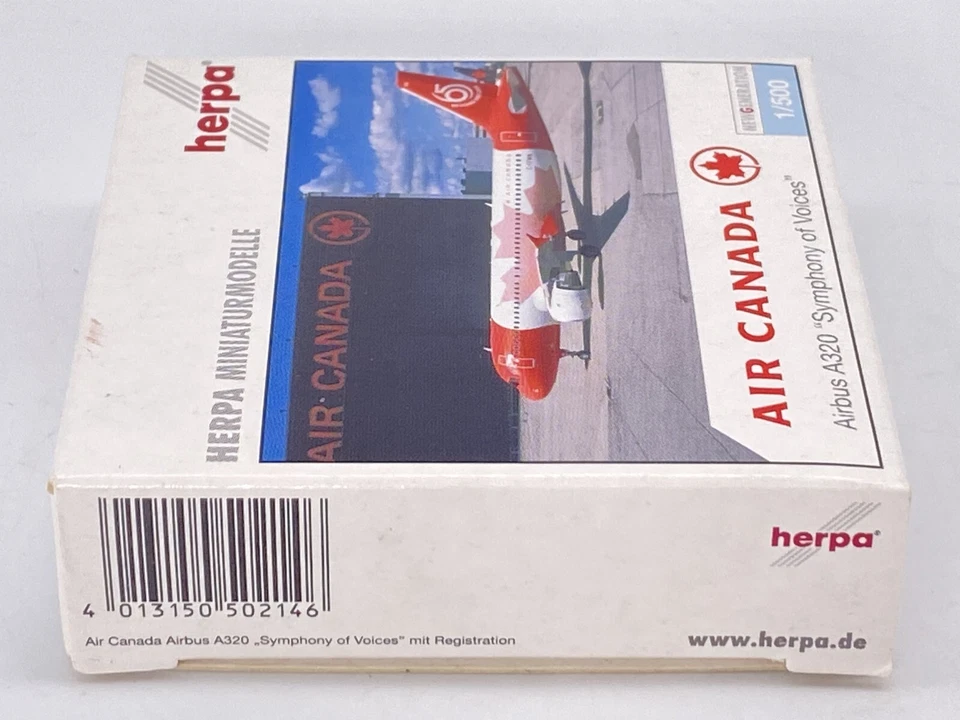Herpa 502146 Air Canada Airbus A320 Symphony of Voices 1:500 Diecast Model NOB - Image 4 of 4