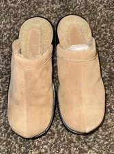 Natural Reflections Suede Leather Ford Lined Clogs Size 5
