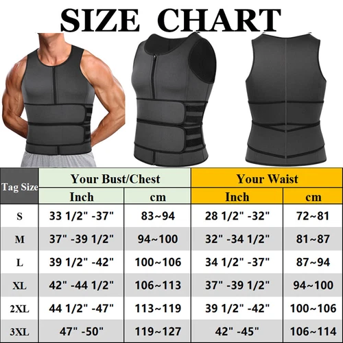 US Fajas Para Adelgazar Reductoras Abdomen Faja De Ejercicio Hombre Workout Vest - Picture 2 of 28