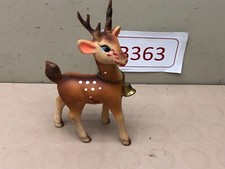Vintage Rubber Reindeer Deer w/ Bell  Christmas 1950  s Japan  a 