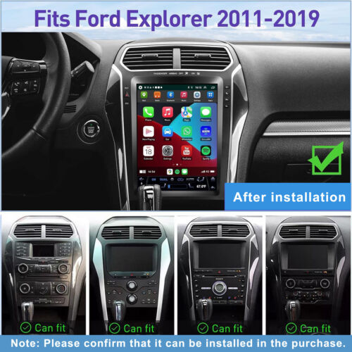 12.1" Tesla Style Car Radio Stereo Android Head Unit For Ford Explorer 2011-2019 - Picture 2 of 9