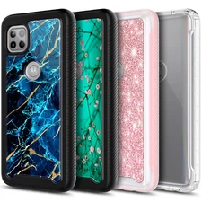 For Motorola One ACE / UW 5G Case Full Body Cover with Built-In Screen Protector