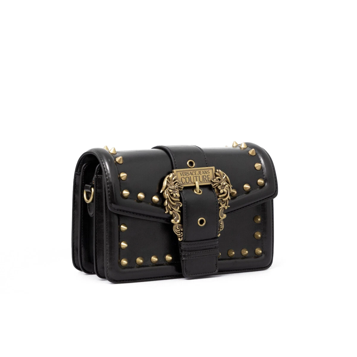 Versace Borsa Nera A Tracolla In Pelle Bambina