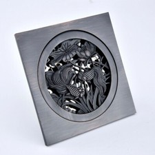 Oil Rubbed Brass Square Bathroom Floor Drain Waste Grate Shower Drain 2hr089