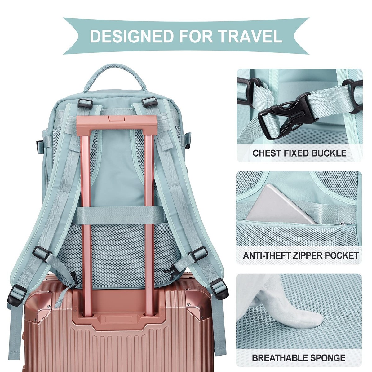 coowoz Large Travel Backpack Women, Carry On Backpack,Hiking  display picture 2