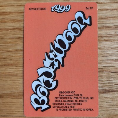 Riwoo Official Photocard Boynextdoor 3rd EP Album 19.99 Genuine