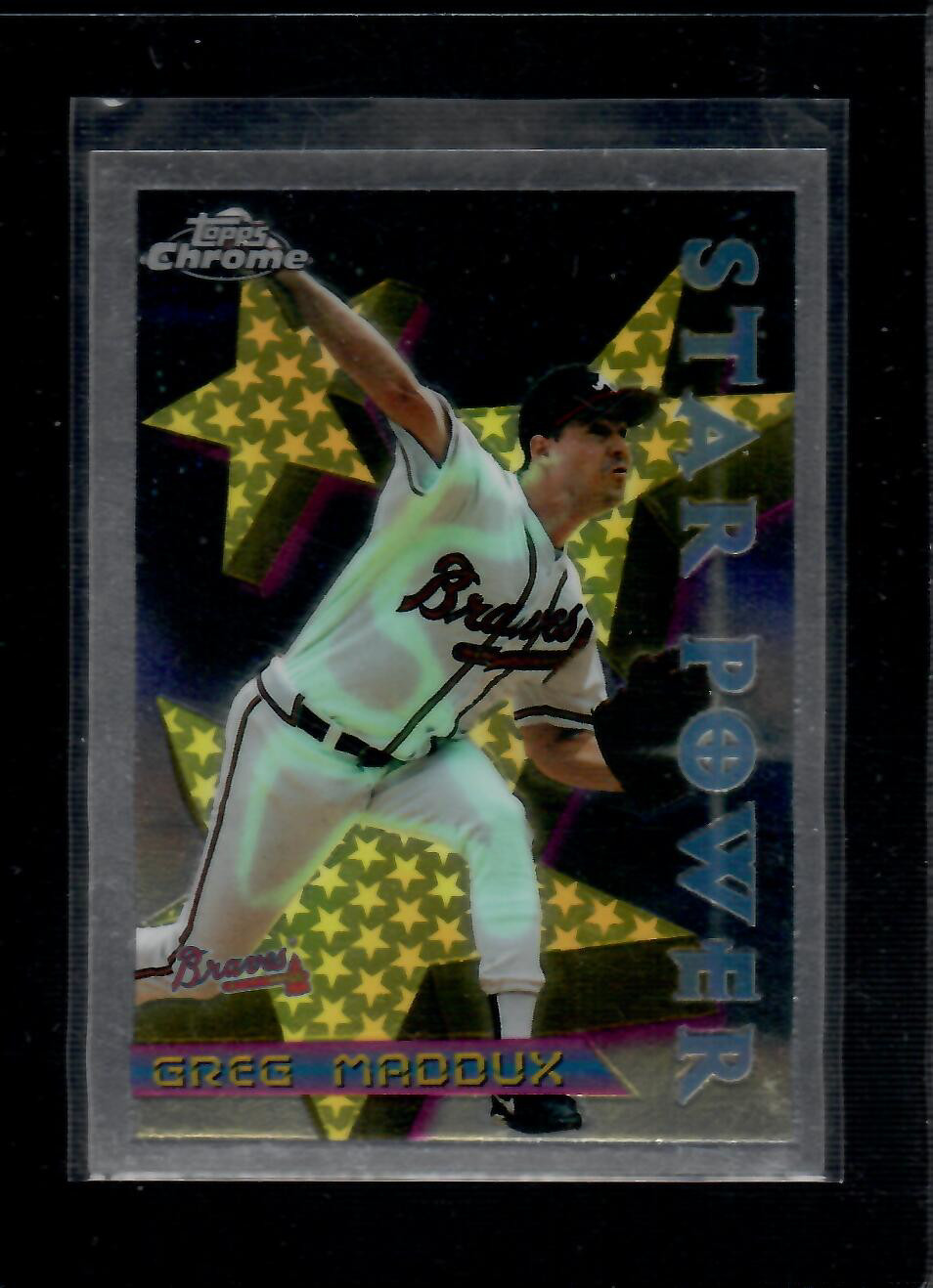 1996 TOPPS CHROME STAR POWER # 3 GREG MADDUX NICE CARD