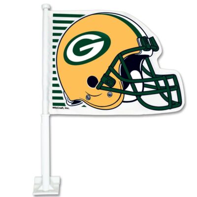 Green Bay Packers Helmet Shaped Car Flag