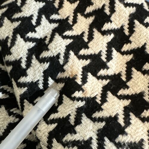 Talbots Blazer Womens 4 Black and White Houndstooth Wool Blend Lined Zip Jacket - Picture 16 of 20