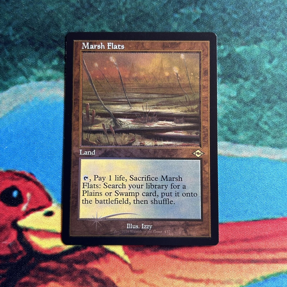 Marsh Flats etched foil retro frame MTG Single MH2 Modern Horizons