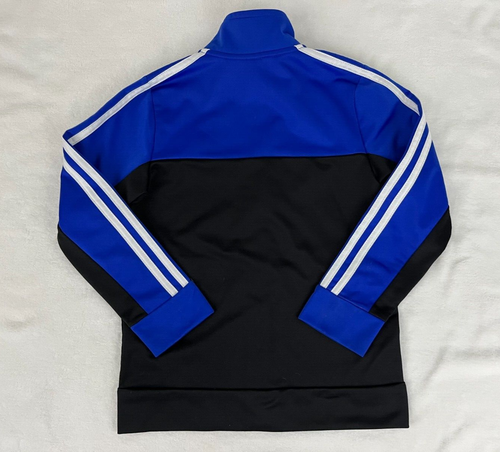 ADIDAS - Boys Blue & Black Light Weight Full Zip Unlined Athletic Jacket size 6 - Picture 4 of 4