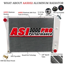 3 Row Aluminum Radiator 1968-1987 Chevy Nova El Camino Monte Carlo Buick Regal