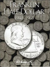 Coin Folder For US Franklin Half Dollars 1948 - 1963 HE Harris Album 2695