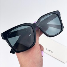 Gucci Women Sunglasses Black Smoke Grey Square GG1175SK 002 NEW AUTHENTIC