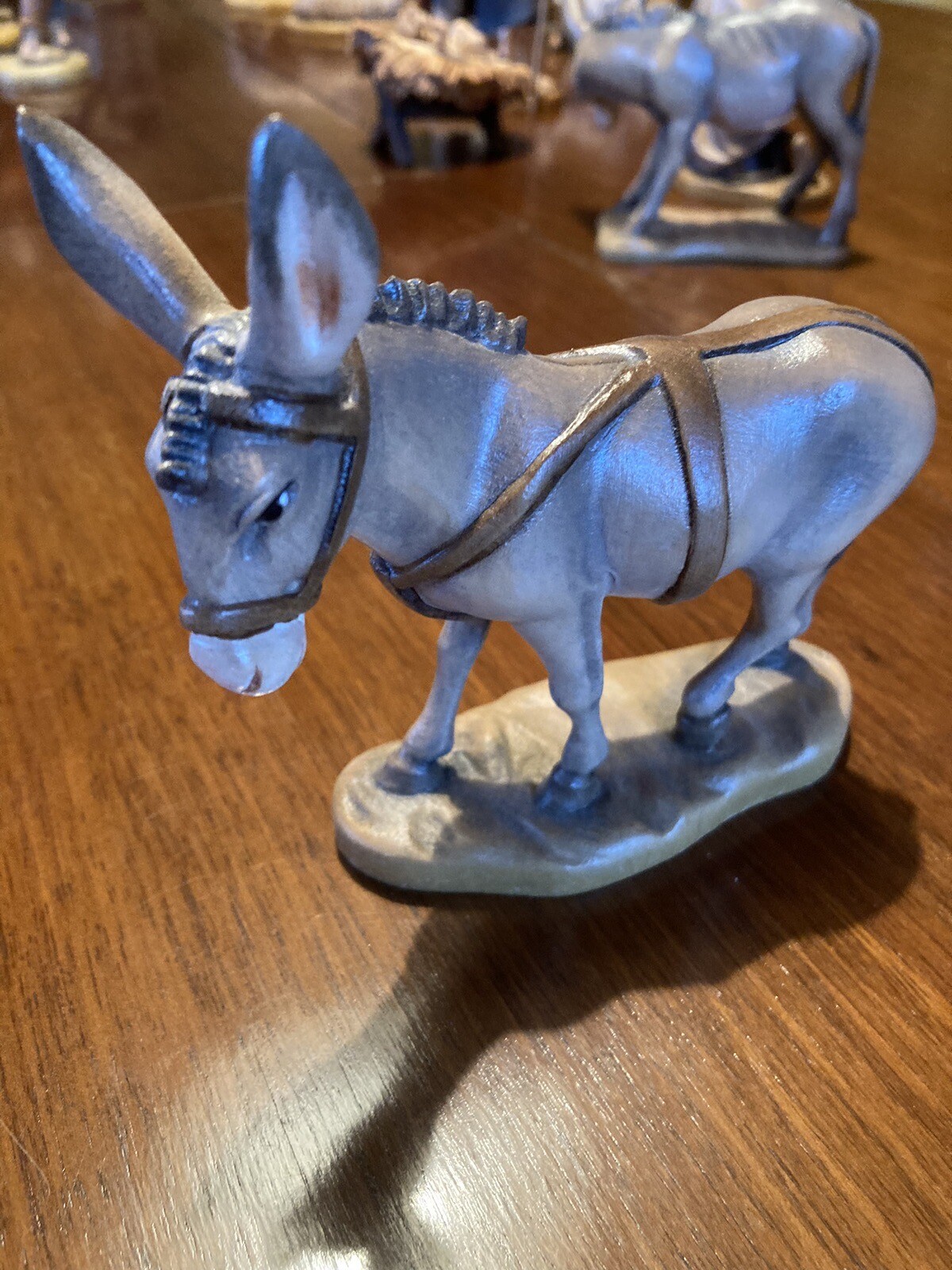 LEPI - Krippenfigur ESEL - 22004 holzgeschnitzt. 16 cm. Szene Herbergssuche