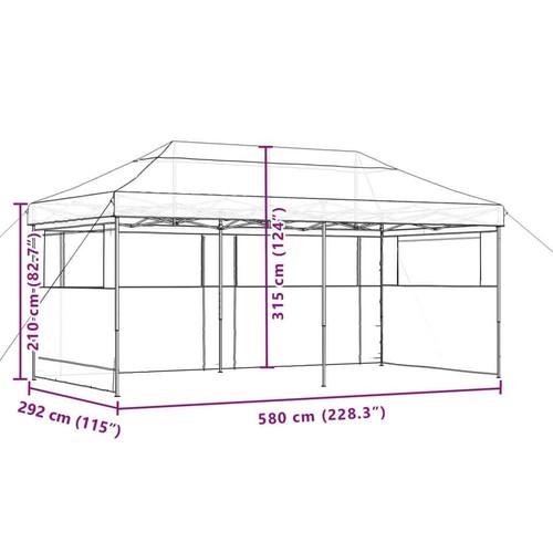 Foldable Pop-up Gazebo Wedding Party Marquee Tent Event Folding Camping Shade - Picture 8 of 9
