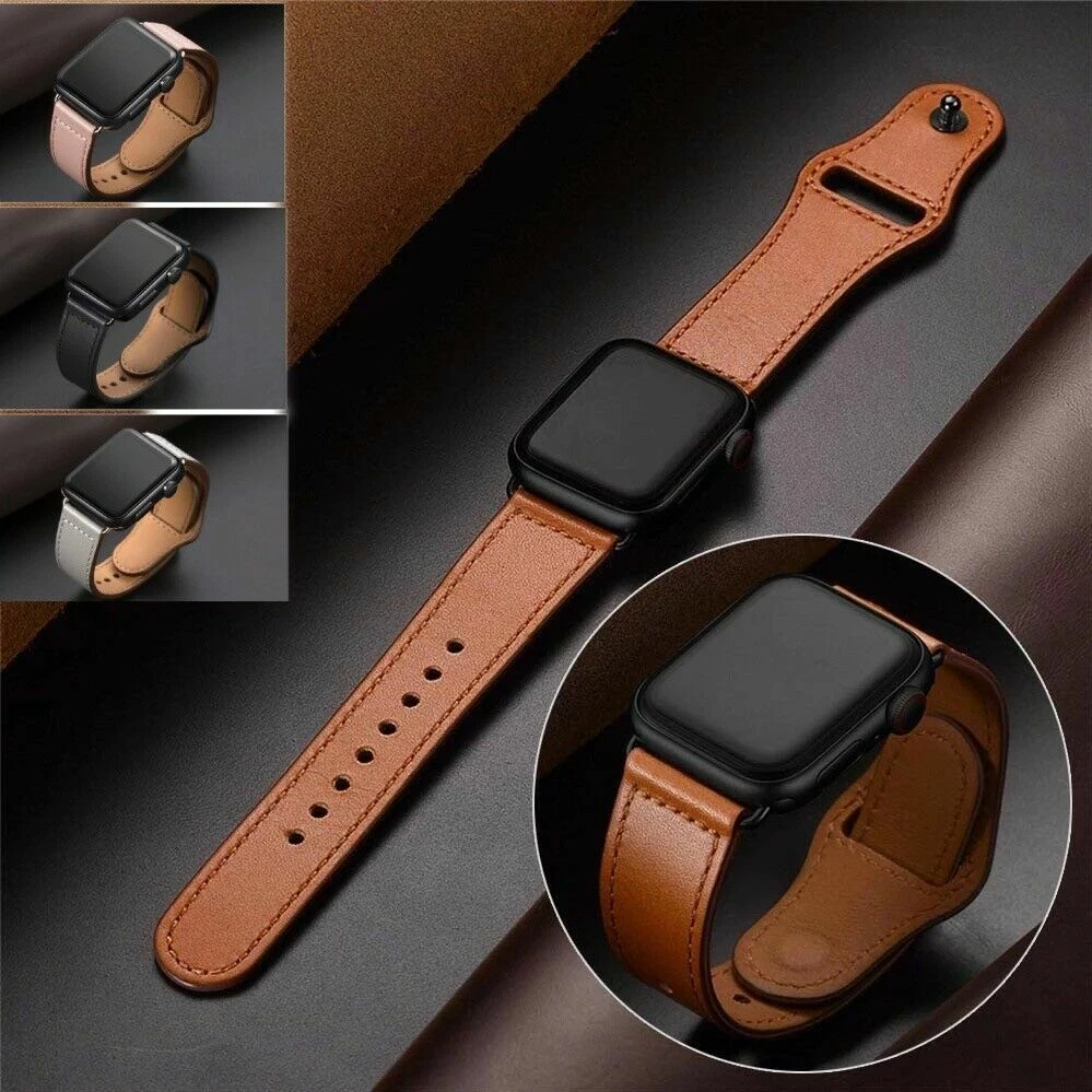 Genuine Leather Apple Watch Band For iWatch 8 7 6 5 4 3 2 38mm
