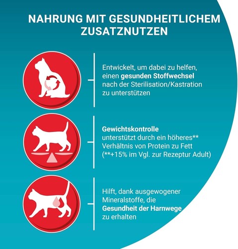 PURINA ONE BIFENSIS STERILCAT Katzenfutter trocken (1 x 5, 7kg) Huhn - Bild 3 von 6