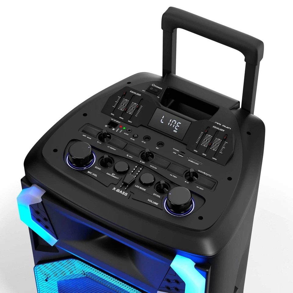 Dolphin BoxParty 3112 – 12” Bluetooth Party Speaker, X-BASS, WaveSync, LED Light - Image 2 of 4