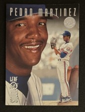 1996 Donruss Leaf Studio Pedro Martinez Card #92 Expos Pitcher Mid-Grade VG