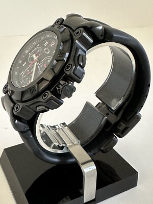 Oakley Crankcase Watch Stainless Steel Black On Black Chronograph