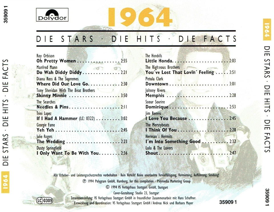 (CD) Die Stars Die Hits Die Facts 1964 - Johnny Rivers, Roy Orbison,Manfred Mann - Bild 2 von 2