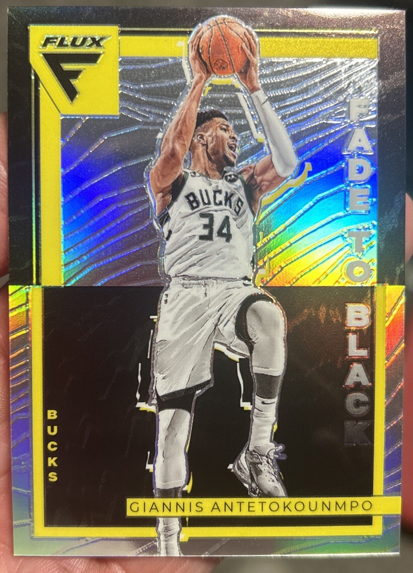 EXCLUSIVE Giannis Antetokounmpo Fade To Black SSP  2022-23 Panini Flux