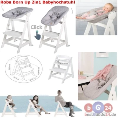 Hochstuhl Roba 2-in-1 - Treppenhochstuhl Born Up - Zickzack mit Sitzverkleinerer