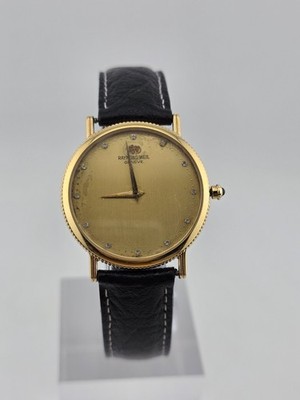 Vintage Raymond Weil Geneva 5536 18k Gold Electroplated Quartz