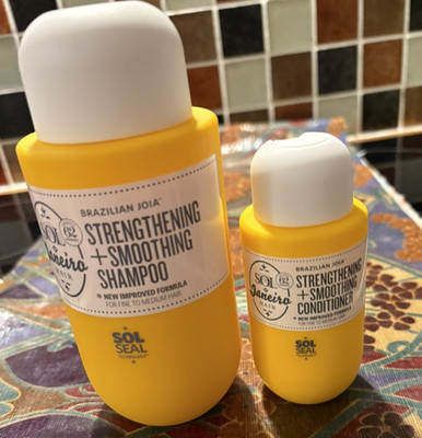 DUO Sol de Janeiro Strengthening Smoothing Shampoo Full 295ml & Conditioner 90ml