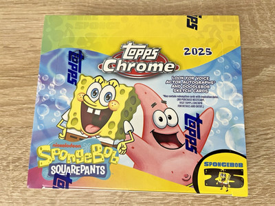 2025 Topps Chrome SpongeBob 25th Anniversary Hobby Box - New & OVP Sealed