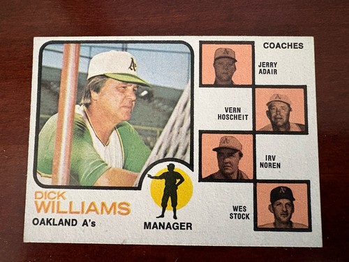 A's Field Leaders [With Left Ear] #179 1973 Topps card