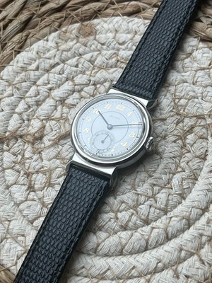 Movado Acvatic Vintage Uhr Edelstahl Steel Watch Swiss Made 40er Jahre 40s 
