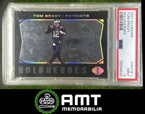 Tom Brady PSA 9 2021 Panini Illusions HoloHeroes New England Patriots HHTB-1 533