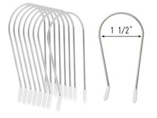 Hot Curler Clips Replacement Kit - Securing Pins 1 Count Pack of 8 , White