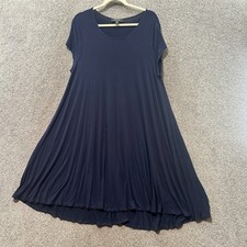 Karen Kane T-Shirt Dress Womens XL Navy Blue Scoop Neck Short Sleeve Made USA