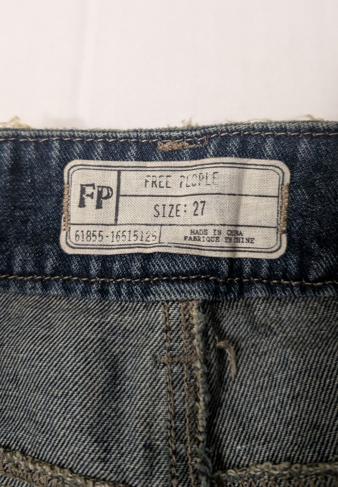 Free People Distressed Multi Pattern Patch Jeans … - image 5