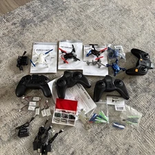 3 Hubsan Drone Lot With Accessories !