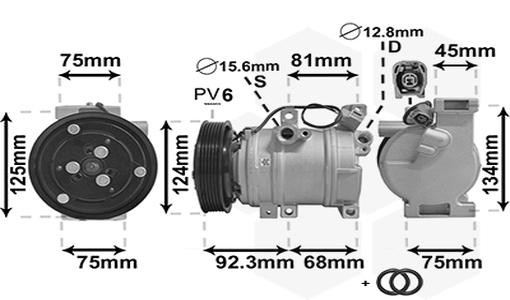 VAN Wezel Kompressor Klimaanlage Passend FüR Mazda 6 Station Wagon GY GG-image