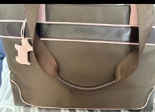 Radley Large Tote Handbag Brown Pink Trim Shoulder Bag