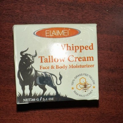 Beef Tallow for Skin, Tallow and Honey Balm, 100% Grass-Fed Beef Tallow, 2.1oz