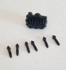 Vtg 1989 GI Joe Downtown Accessories:  Mortar Storage Backpack With 6 Mortars