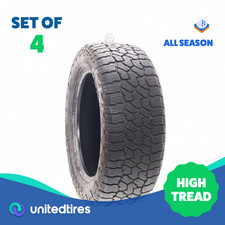 Set Of 4 Used 27555r20 Falken Wildpeak At4w 117t - 10-11.532 Set Of 4 Used 27555r20 Falken Wildpeak At4w 117t - 10-11.532