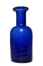 Rare Antique inkwell from the 1800s.Cobalt glass